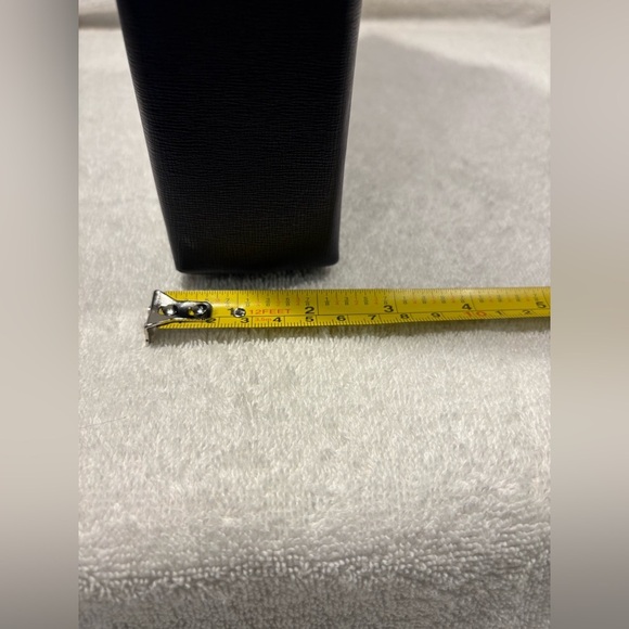 Céline Dion Black Wristlet Clutch with Silver Ring Handle - Picture 6 of 7